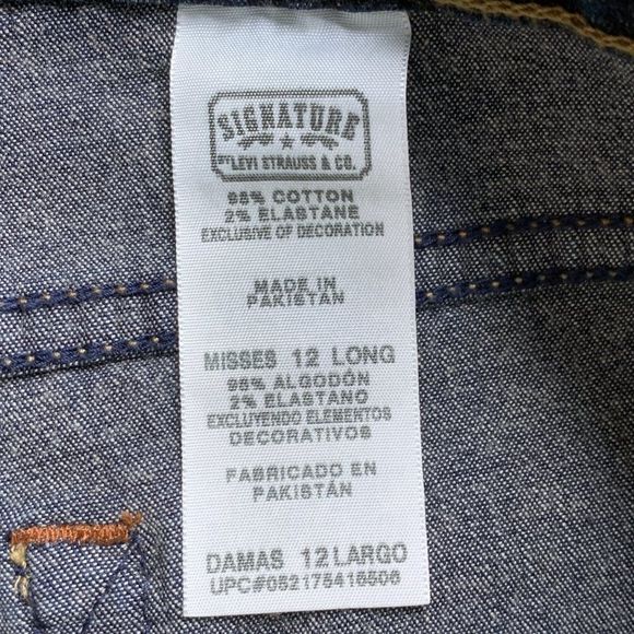 Womens Levis Signature Bootcut Dark Wash Size 12L Tall 2723 Lightweight Stretch - Picture 6 of 9